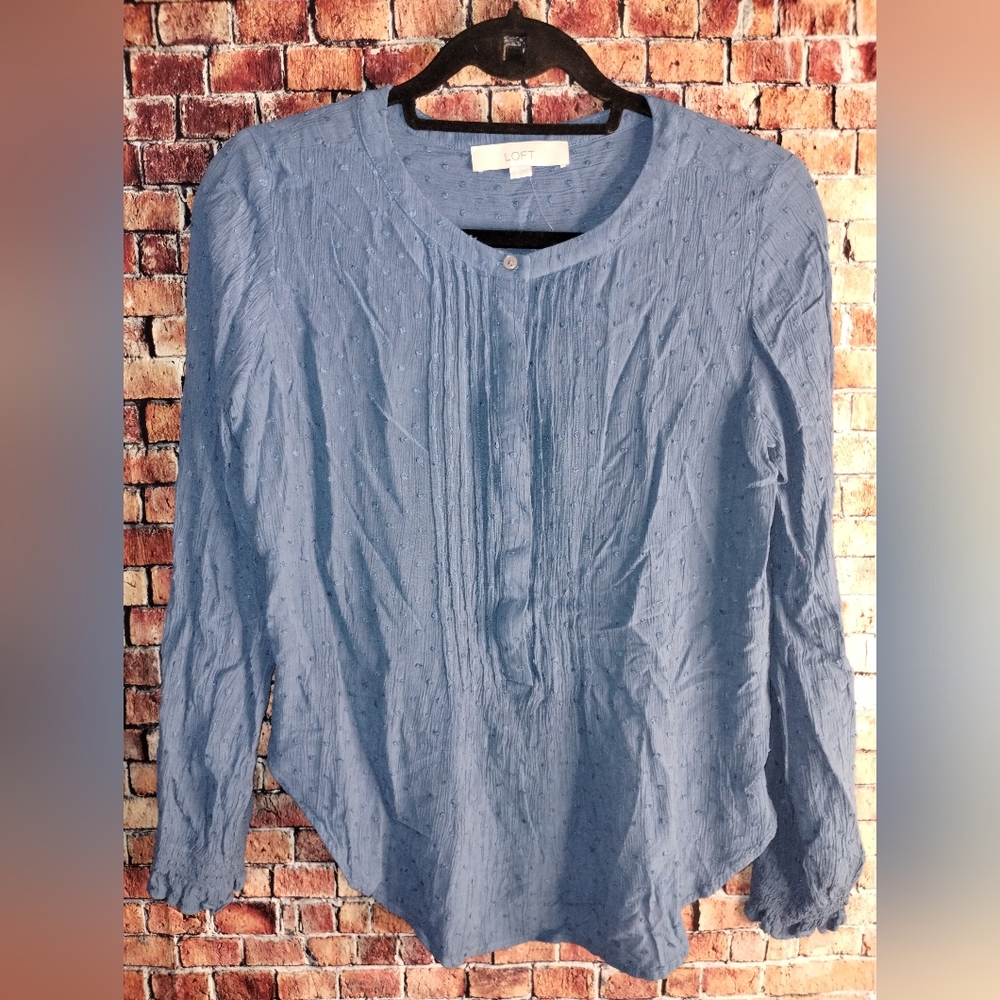 LOFT Blue Long sleeve Blouse